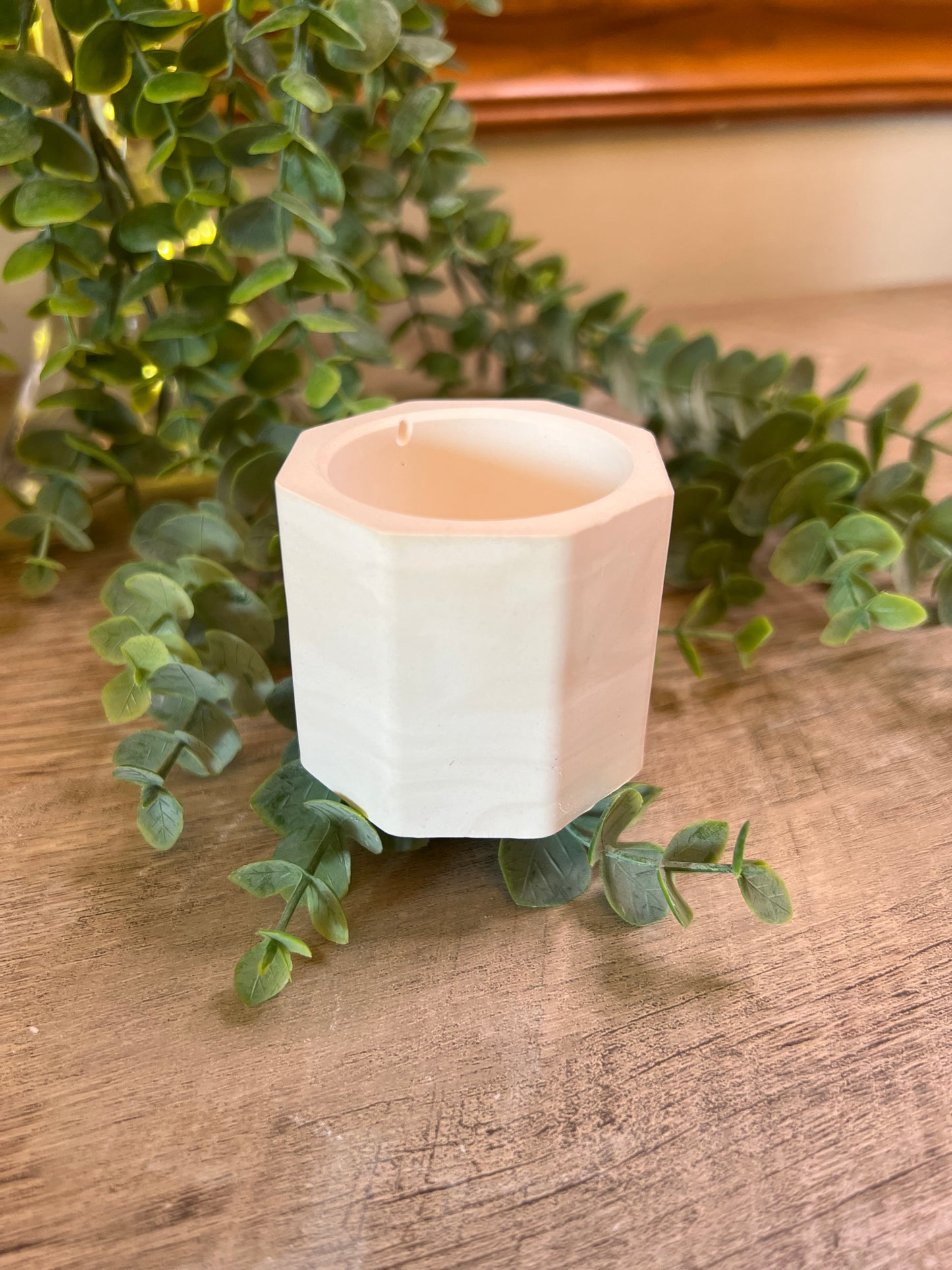 Cement Planter/ Mini Hexagonal Pot / Modern/ Minimal Planters/Anthro Dupe/ Colorful Airplant Pot/ Mini Pot/ Spring Decor/ Tealigh