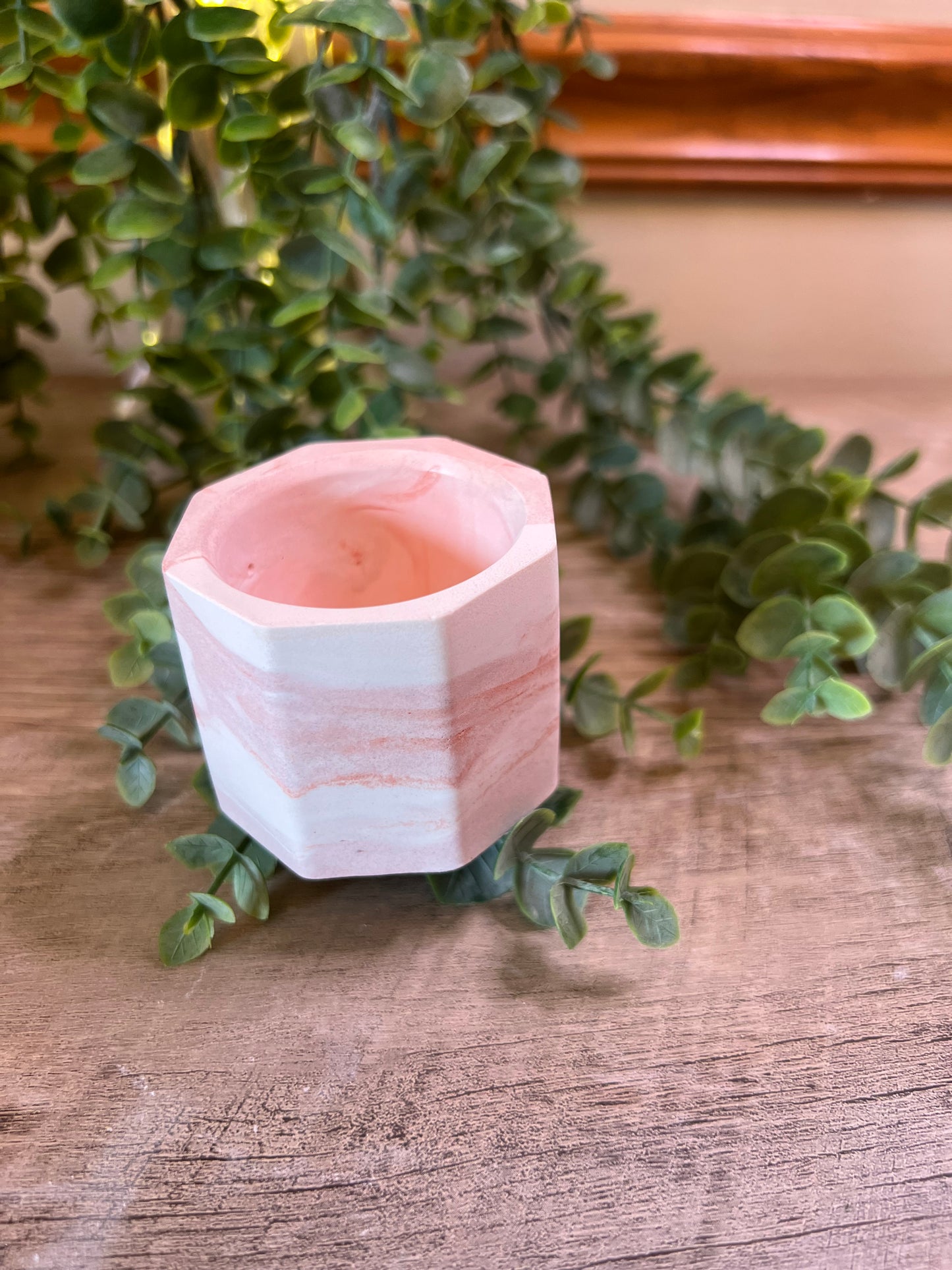 Cement Planter/ Mini Hexagonal Pot / Modern/ Minimal Planters/Anthro Dupe/ Colorful Airplant Pot/ Mini Pot/ Spring Decor/ Tealigh