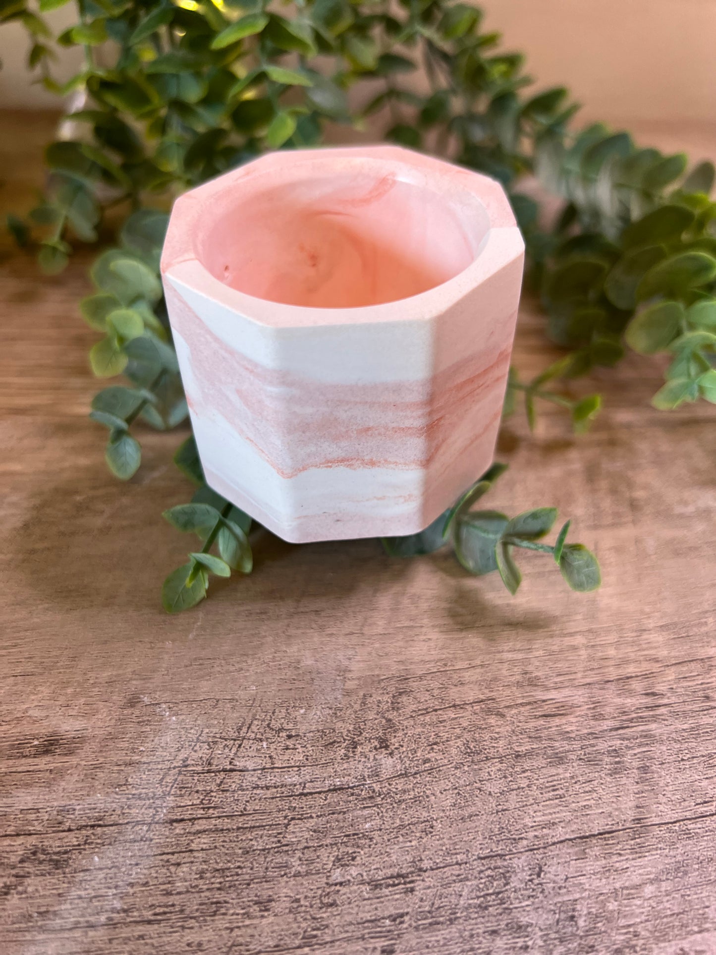 Cement Planter/ Mini Hexagonal Pot / Modern/ Minimal Planters/Anthro Dupe/ Colorful Airplant Pot/ Mini Pot/ Spring Decor/ Tealigh