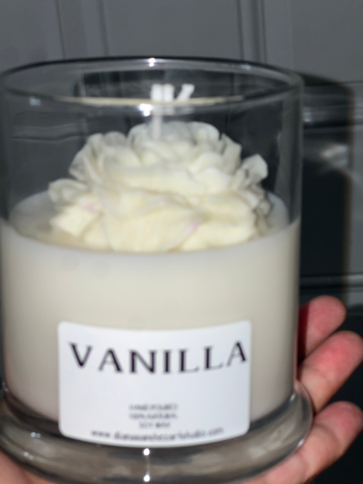 Big Peony 100% Natural Soy wax candle Vanilla scent